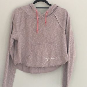 Long sleeve cropped sweatshirt juniors